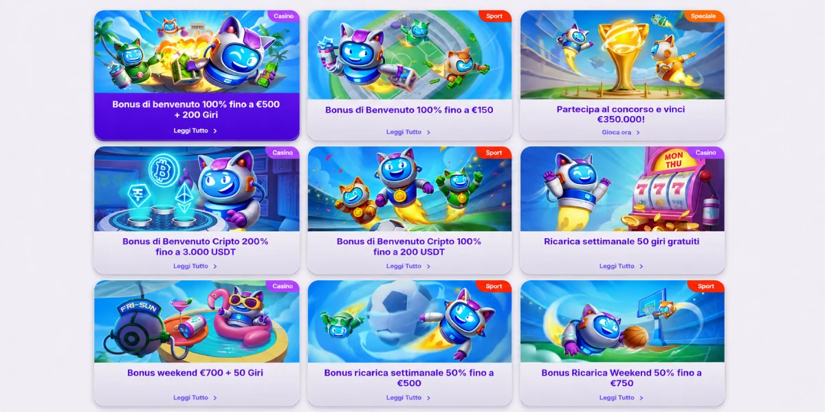 Promozioni e bonus di benvenuto su Robocat Casino